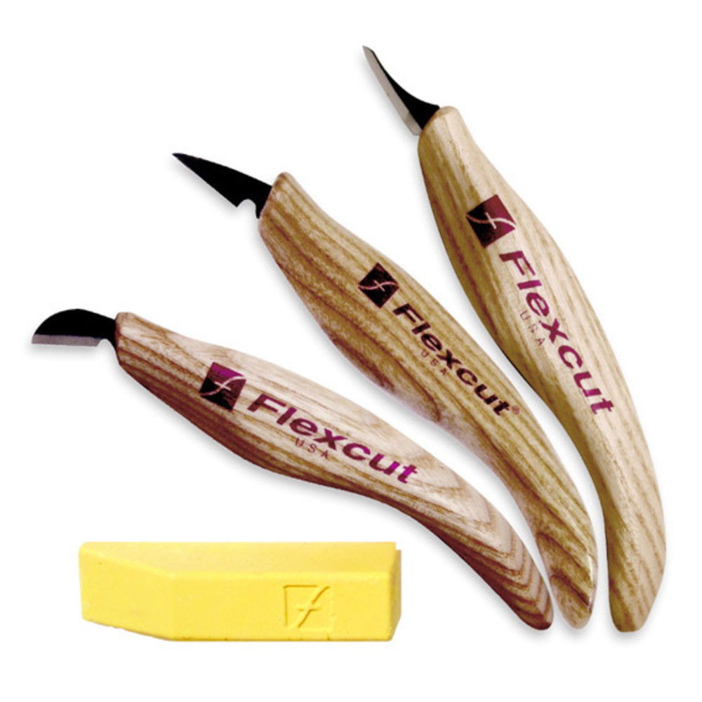 Magma: Flexcut Detail-Kerbschnitzmesser-Set 3tlg.: FLEX-KN400